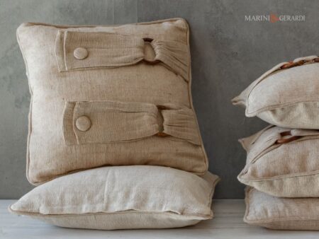 Cuscini arredo shabby chici juta cotone cc022