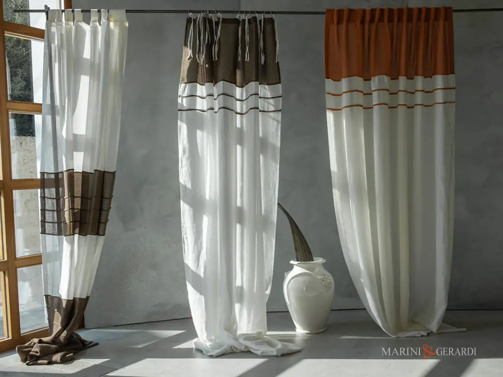 Le tende piu belle di lino moderne su misura online