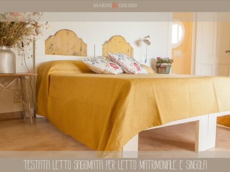 SHABBY 08 - Testata Letto Matrimoniale Legno Massello Shabby Chic