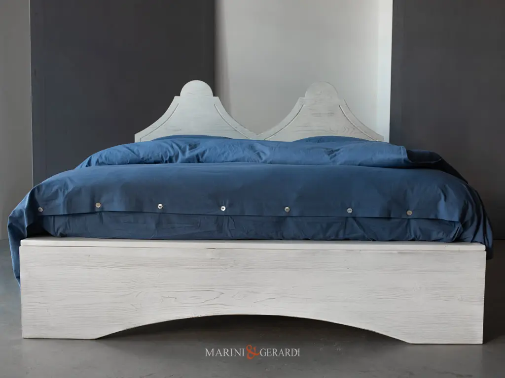 Letto matrimoniale legno massello shabby chic - Marini&Gerardi