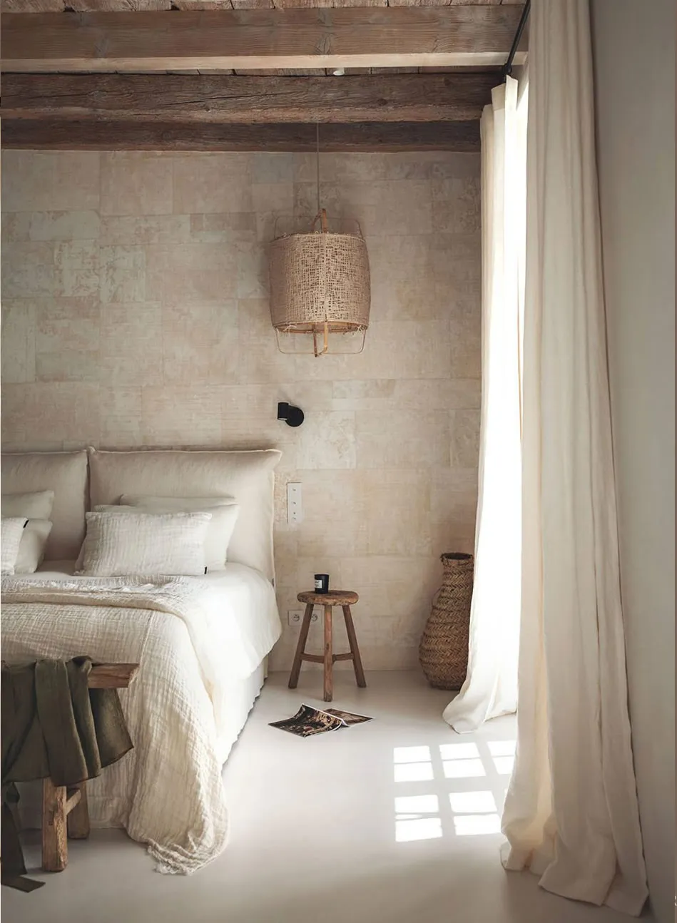 Tende per camera da letto per un ambiente arredo rustico elegante