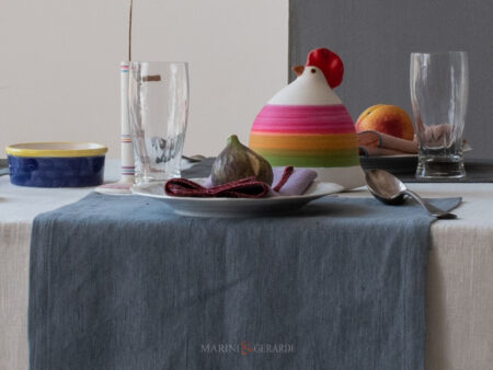 Tovagliette per colazione con tovaglia lino bianca - Marini&Gerardi