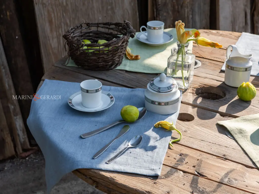 Eleganti colorati tovaglioli di stoffa in lino 40x40