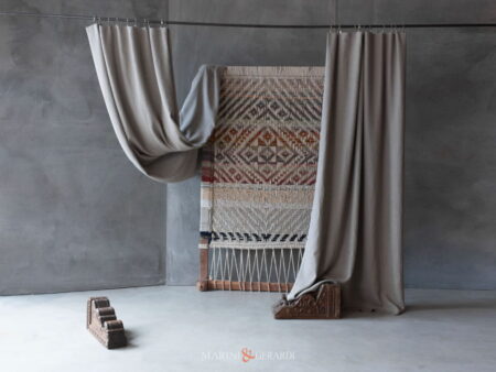 Tende cucina country chic in lino rustico