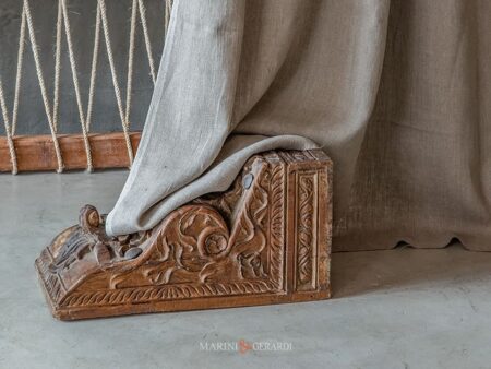 Tessuto lino rustico per tende country