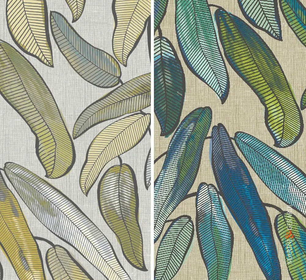 Aldebaran foglie tessuti pregiati per tappezzeria