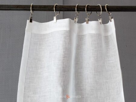 Tendine finestra a vetro con clips e anelli metallici