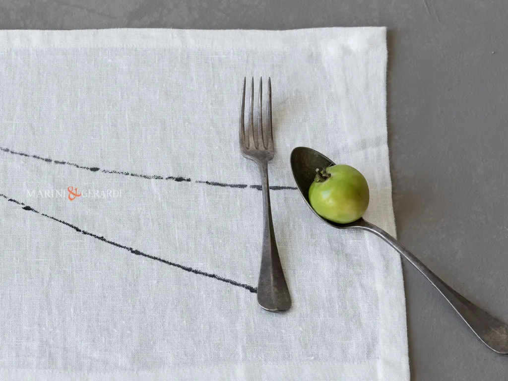 Tovagliette americane stoffa in lino bianco