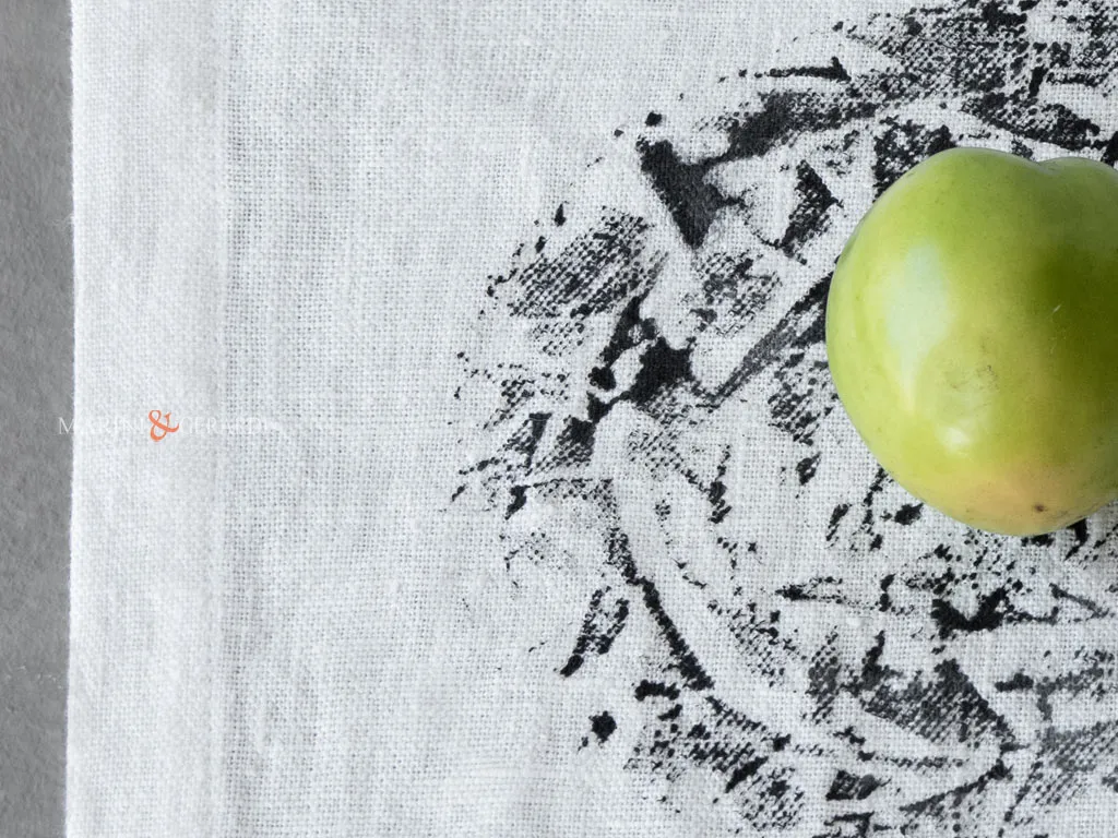 Tovagliette americane stoffa lino con pomodoro verde