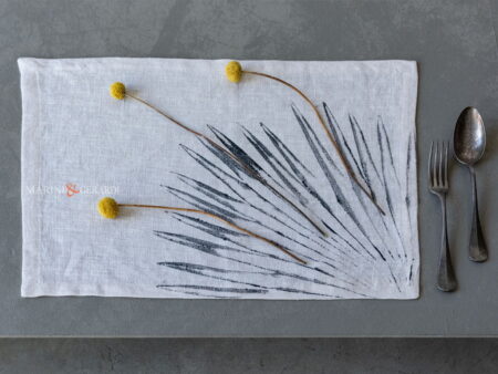 Tovagliette all americana shabby in lino set 2 pezzi