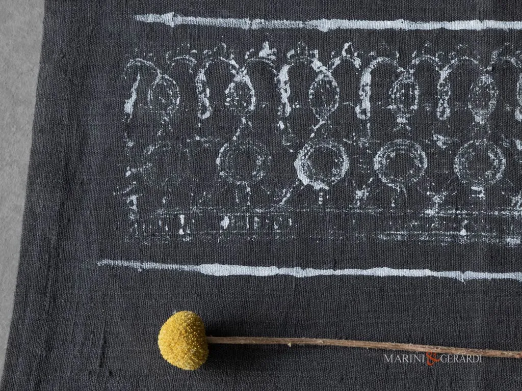 Set 2 pz tovagliette tessuto lino grigio antracite