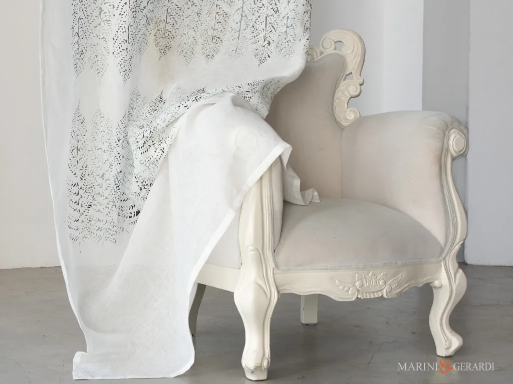 Tende moderne camera da letto in lino bianco