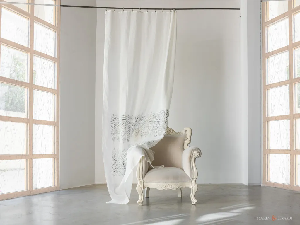 Tende per salone moderno in lino tendaggi italiani