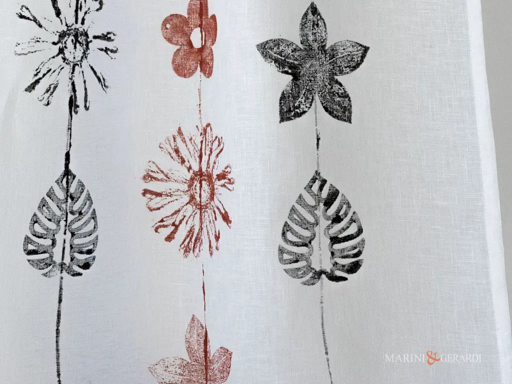 Tendine lino siggiorno cucina antares design