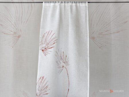 Tendine su misura in lino cucina moderna