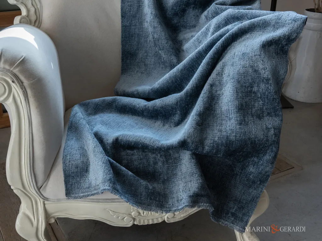 Tessuto velluto per divani alta qualita Blu 024