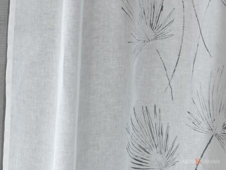 Tende da casa moderne su misura in lino design foglie