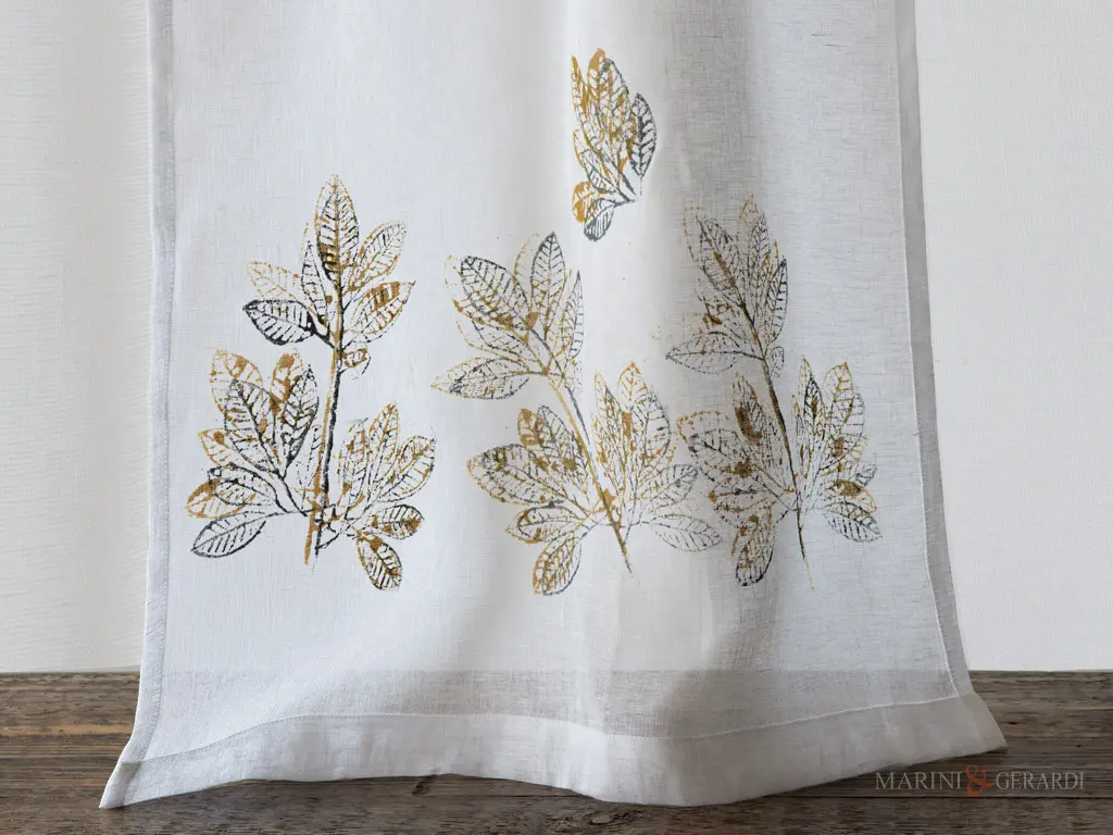 Tendine cucina in lino interno casa elegante