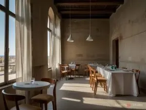 Tovagliato ristoranti con tovaglie tavola in lino