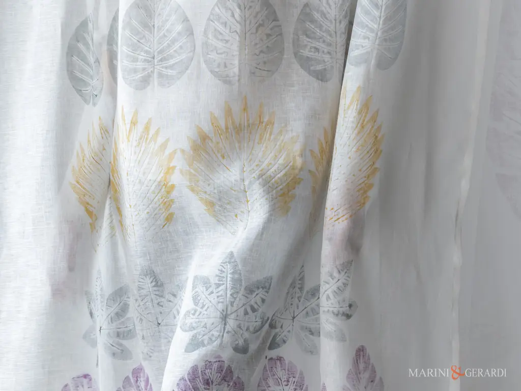 Tende casa moderna in lino per soggiorno