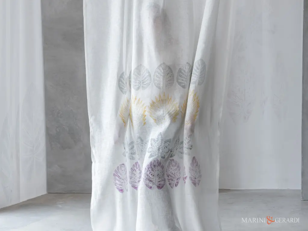 Tende casa moderna per stanza da letto in lino