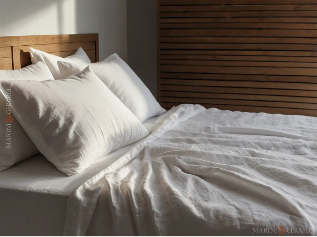 Set lenzuola completo letto più federe bianco naturale
