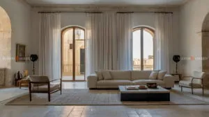 Soggiorno tende classiche di lusso prezzi arredo moderno