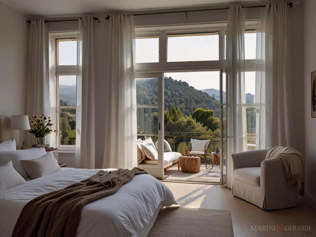 Tende moderne camera da letto lenzuola in puro lino