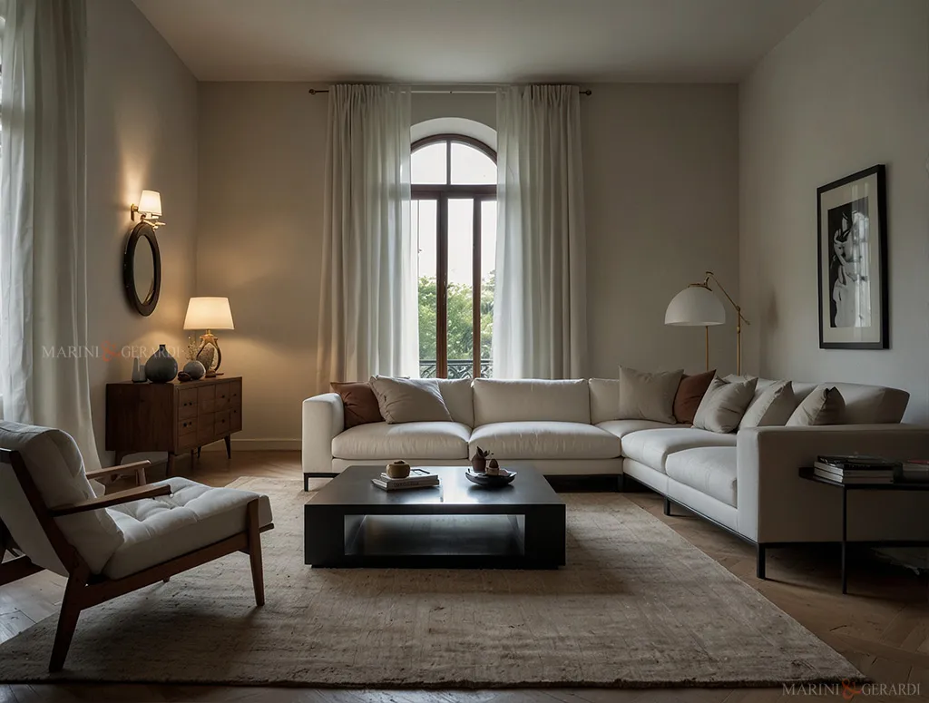 Tende moderne salotto in lino design interni casa