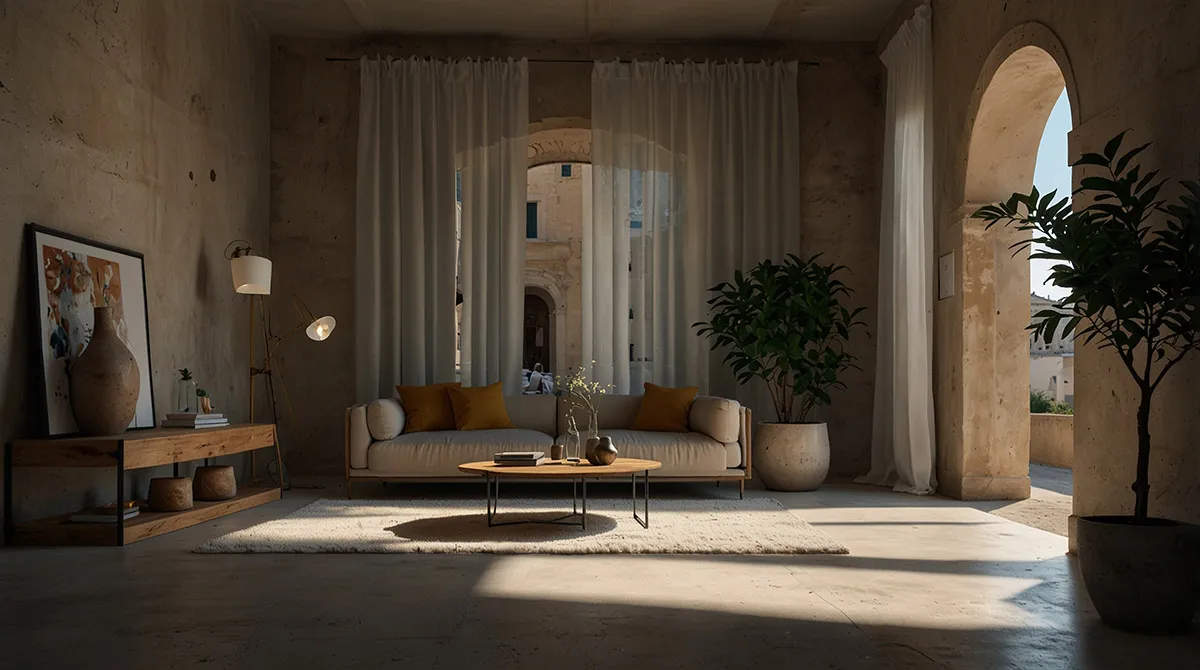 Tende soggiorno tessuti esclusivi interni di classe