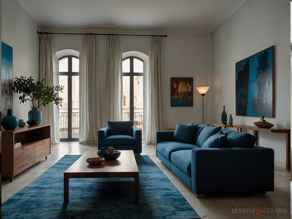 Foto tende da salotto moderne interni arredo in lino