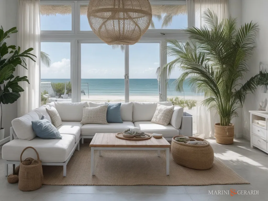 Idee appartamento al mare tende da interno moderne lino