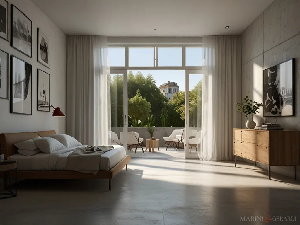 Tende un elemento essenziale nella camera da letto