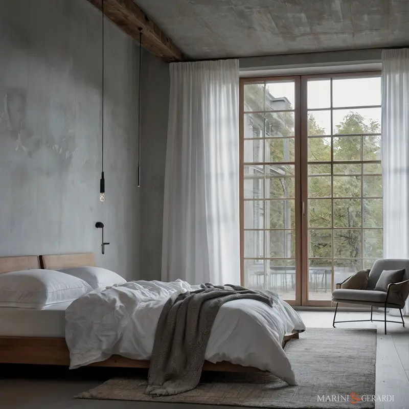Arredare la camera da letto moderna luce naturale