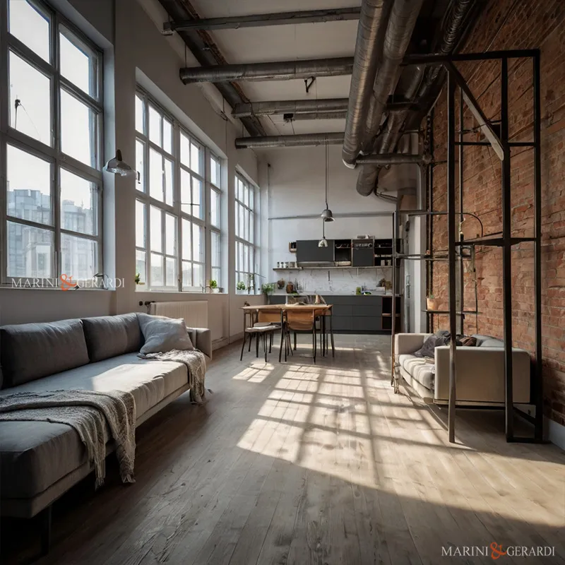Arredare un loft cucina soggiorno