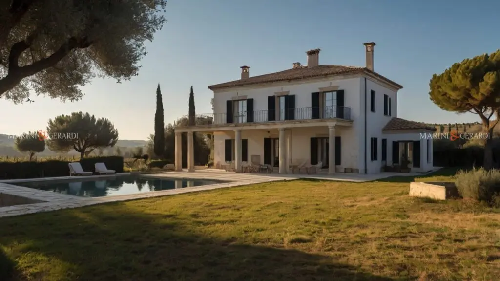 Casa in campagna del 700 colonne romaniche piscina