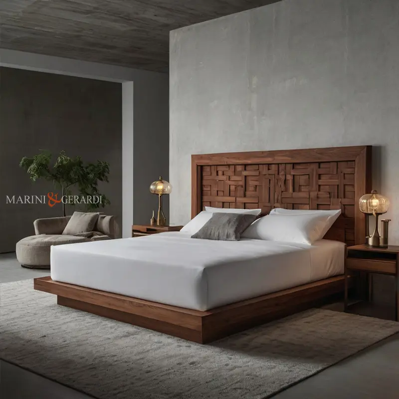 Letto moderno in legno arredare casa