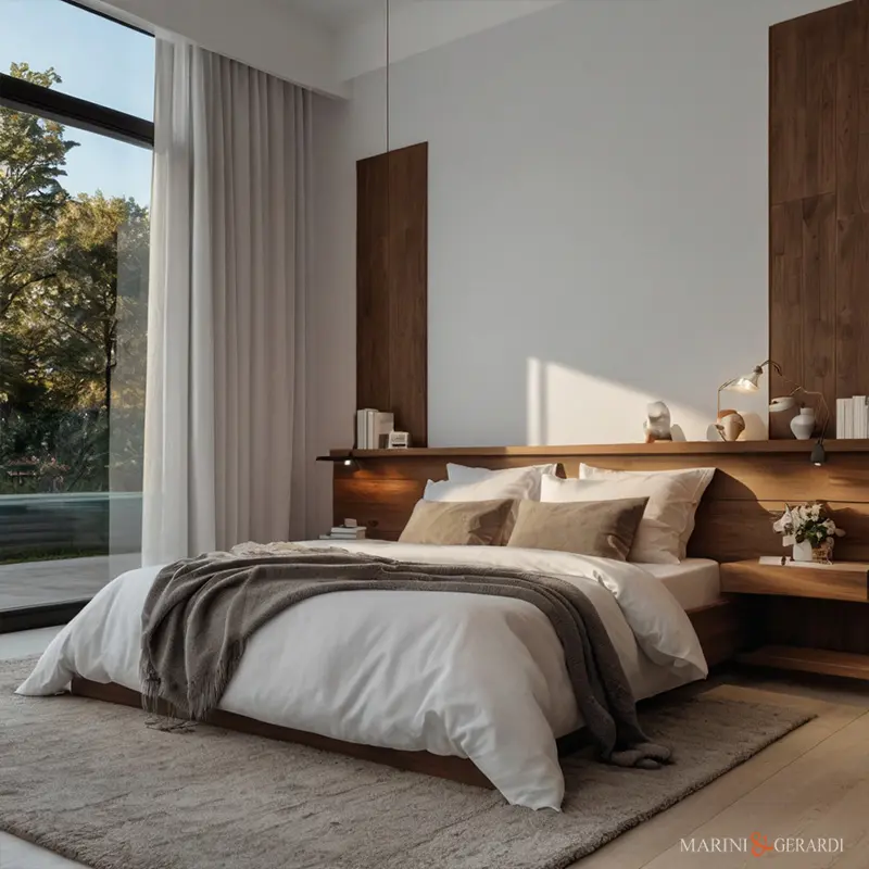 Tende bianche lino per stanza da letto