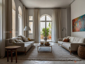 Tende moderne in soggiorno una soluzione elegante