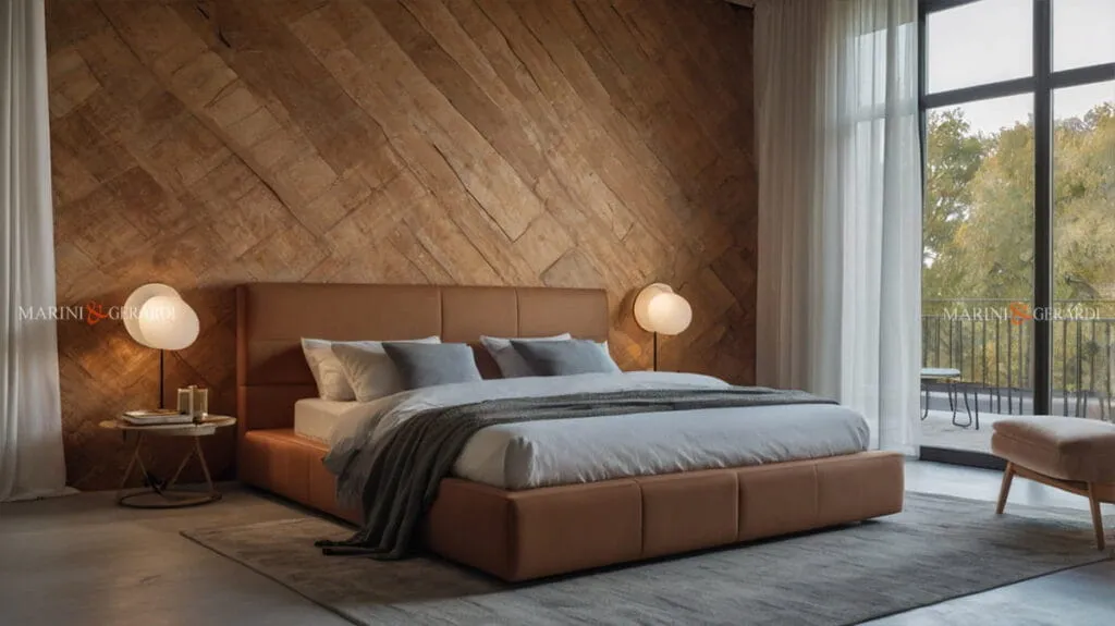 Tende per camera da letto con bastone semplicita stile