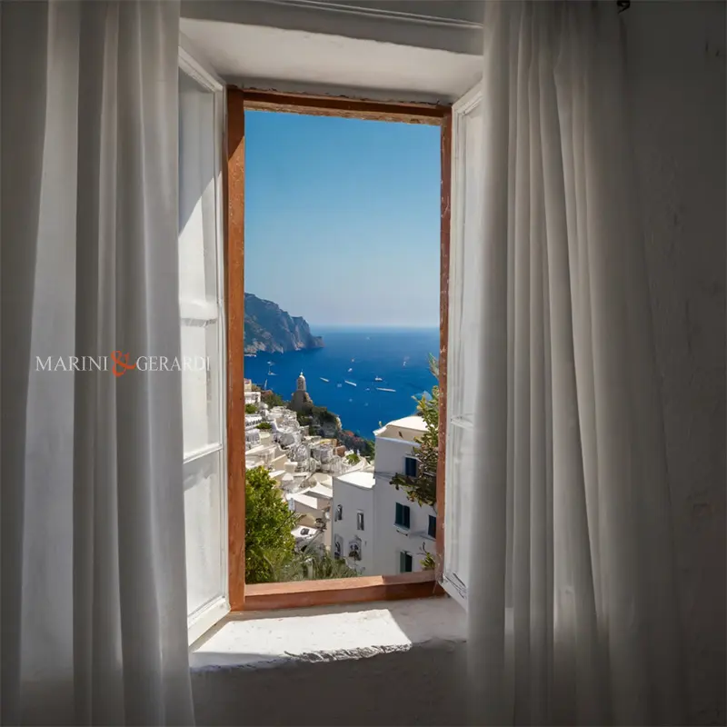 Tende per casa al mare blu di amalfi