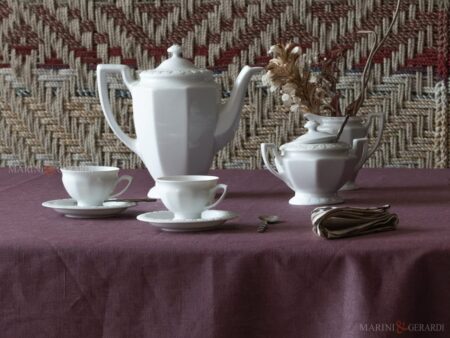 Tovaglia lino antimacchia no stiro malva rredo tavola