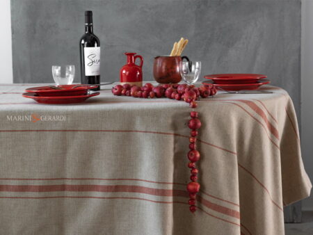 Tovaglia rettangolare 12 posti con tovaglioli collezione linux