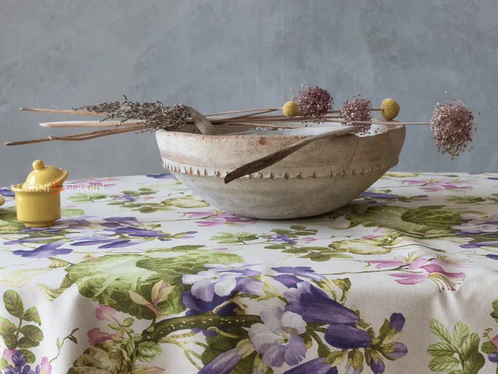 Tovaglia da 12 a fiori per tavolo rettangolare