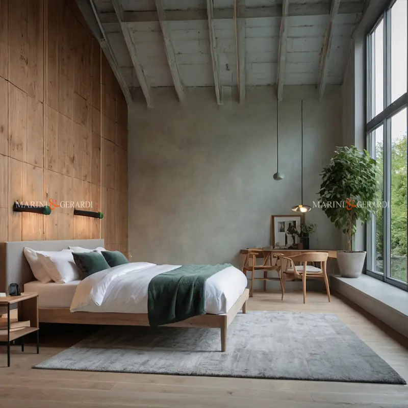 Camera da letto completa moderna minimalista lenzuola in lino