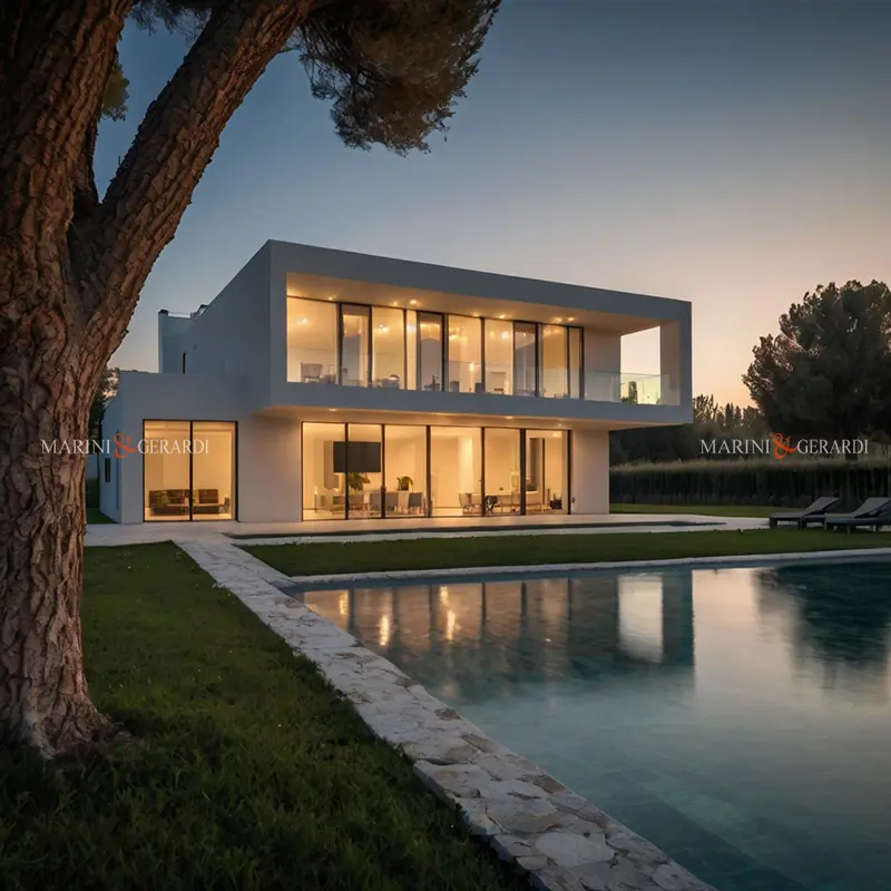 La casa bianca mediterranea con piscina progetti foto idee