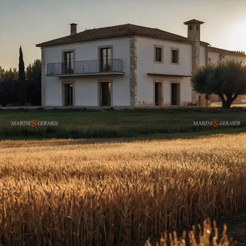 La casa mediterranea dei sogni campo di grano