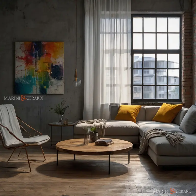 Tende in lino per arredare un loft