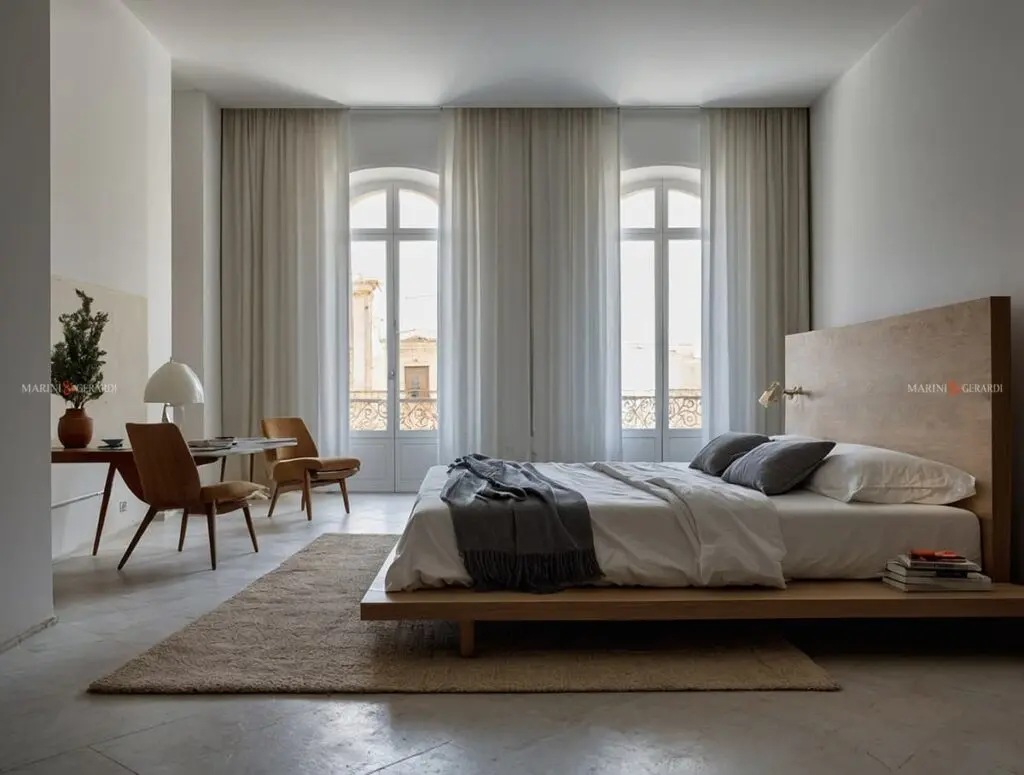 Arredamento mix and match tende stanza da letto