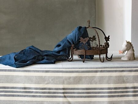 Tovaglia cotone a righe 12 posti